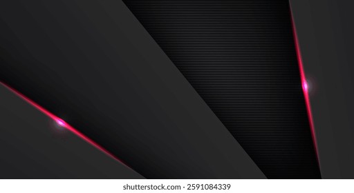 abstract light red black space frame layout design tech triangle concept gray texture background. eps10 vector