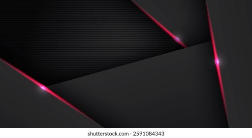 abstract light red black space frame layout design tech triangle concept gray texture background. eps10 vector