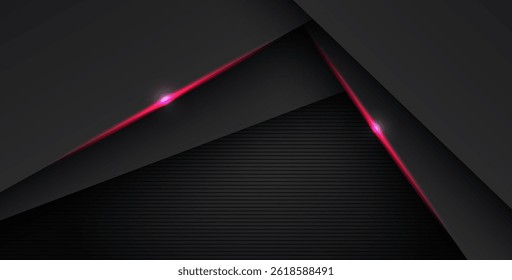 abstract light red black space frame layout design tech triangle concept gray texture background. eps10 vector