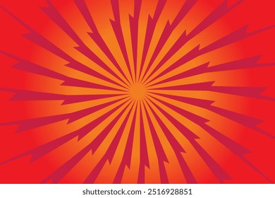 Abstract light red sun rays background.