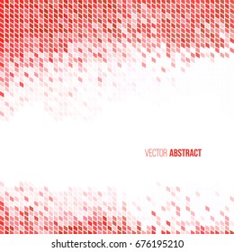 Abstract light red and white geometric background.