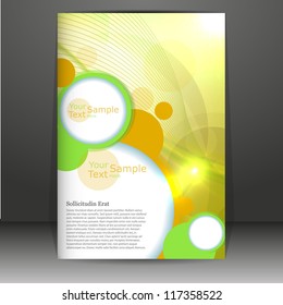 Abstract light rings, bubbles, cover or flyer design