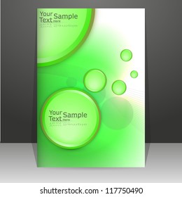 Abstract light rings, bubbles, cover or flyer design