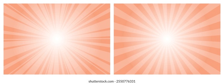 Abstract Light Salmon Color Sunburst background. Editable Sunburst background, Sunburst, Sunbeam