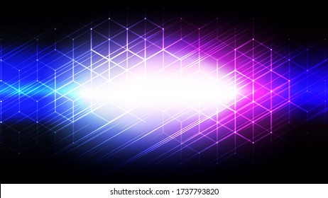 Abstract light and shade creative technology background. Vector illustration.
