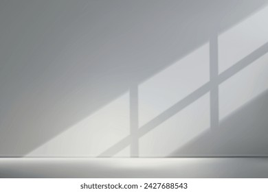 Luz abstracta y sombra en la pared blanca