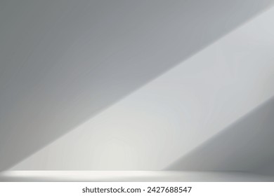 Abstract Light and Shadow on White Wall