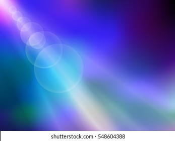 Abstract light shine into the night sky.