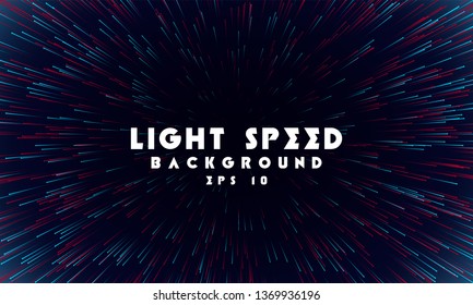 Abstract Light Speed Background. Explosion Of Light. Stars And Space Warp. Speed Lines, Way.
Colored Rays In Motion. Vector Illustration.
