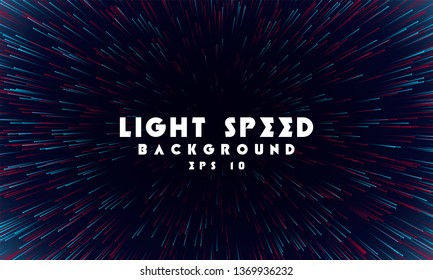 Abstract light speed background. Explosion of light. Stars and space warp. Speed lines, way.
Colored rays in motion. Vector illustration.
