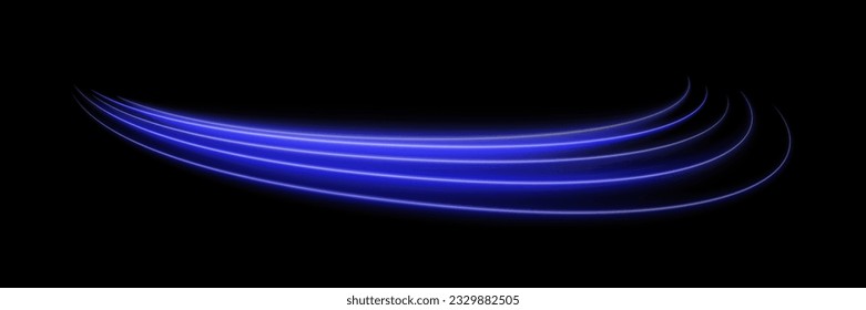 Abstract light speed motion effect. Vector Illustration. Blue light line