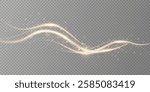 Abstract light speed motion effect.Gold color spiral glow effect.Magic shiny lin