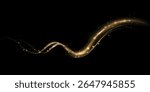 Abstract light speed motion effect.Gold color spiral glow effect.Magic shiny lin