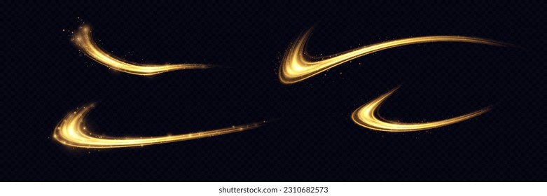 Abstract light speed motion effect.Gold color spiral glow effect.Magic shiny line.