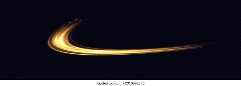 Abstract light speed motion effect.Gold color spiral glow effect.Magic shiny line.