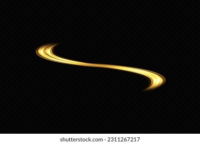 Abstract light speed motion effect.Gold color spiral glow effect.Magic shiny line.