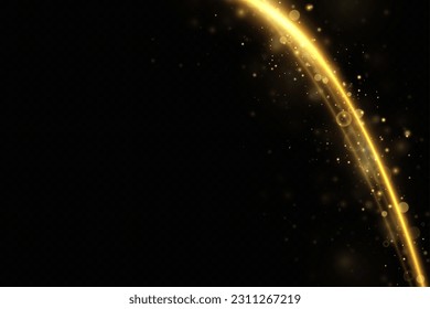 Abstract light speed motion effect.Gold color spiral glow effect.Magic shiny line.
