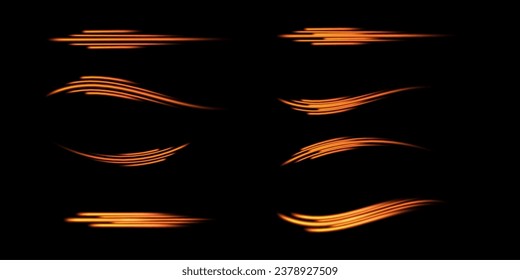 Abstract light speed motion effect.Gold color spiral glow effect.Magic shiny lin