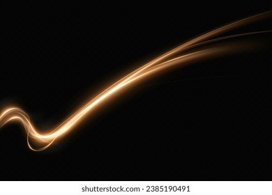 Abstract light speed motion effect.Gold color spiral glow effect.Magic shiny lin	