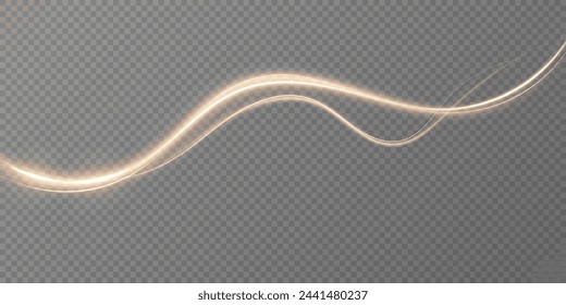 Abstract light speed motion effect.Gold color spiral glow effect.Magic shiny lin