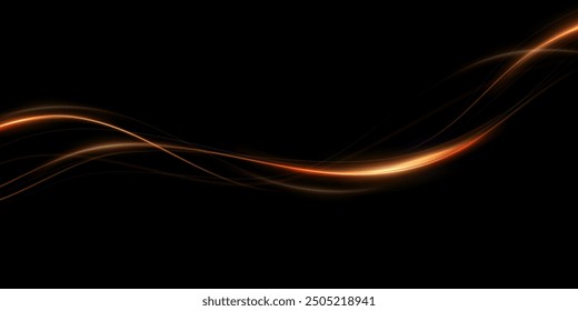 Abstract light speed motion effect.Gold color spiral glow effect.Magic shiny lin	