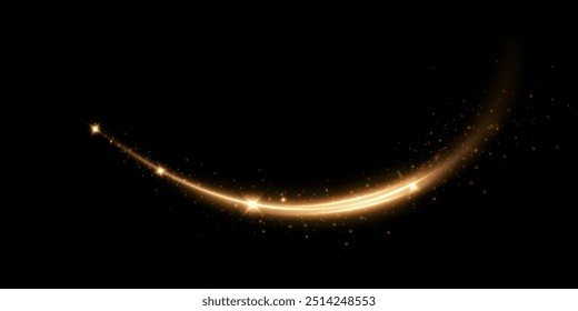 Abstract light speed motion effect.Gold color spiral glow effect.Magic shiny lin	