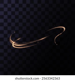 Abstract light speed motion effect.Gold color spiral glow effect.Magic shiny lin