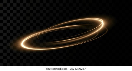 Abstract light speed motion effect.Gold color spiral glow effect.Magic shiny lin