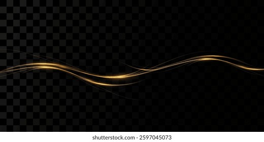 Abstract light speed motion effect.Gold color spiral glow effect.Magic shiny lin