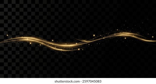 Abstract light speed motion effect.Gold color spiral glow effect.Magic shiny lin