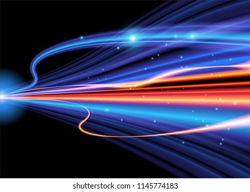 Abstract Light Speed Vector Art