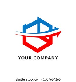ilustración vectorial del logotipo de acero ligero abstracto. diseño de los logotipos L y S. icono de símbolo.logotipo inmobiliario.