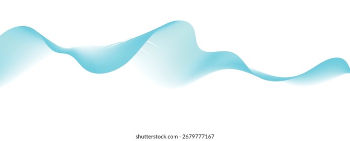 Abstract Light Teal Wave Design for Backgrounds