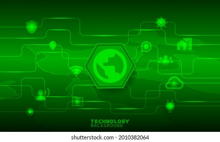 Abstract Light technology concept. technology background. neon effect. circuit board concept. Hi-tech digital technology.