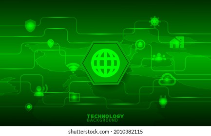 Abstract Light technology concept. technology background. neon effect. circuit board concept. Hi-tech digital technology.