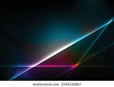 Abstract light technology concept design. Neon abstract, reflection lines vector backgrounds