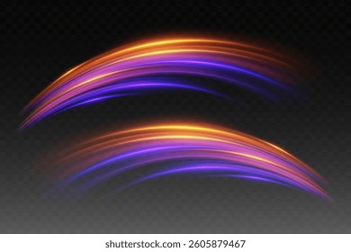 Abstract light trace of lines and speed.
