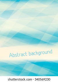 Abstract light turquoise blue background for poster textured by slanting stripes. CMYK color mode. Vertical vector graphic pattern