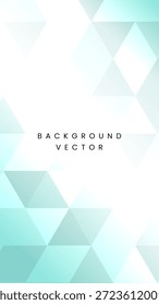 Fondo geométrico blanco y turquesa claro Abstractas con Orientación de Vertical de triángulos y patrón de gradiente sutil para diseños modernos