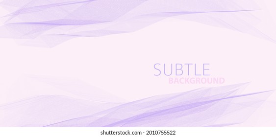 Abstract light violet guilloche on rose pink background. Subtle minimal vector graphics