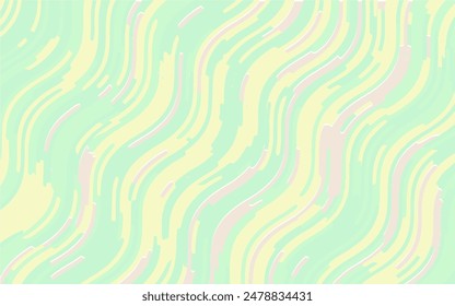 Abstract light wave background, green colour. Op art, wavy pattern. Vector illustration