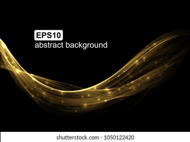 Abstract light wave futuristic background. Vector illustration.