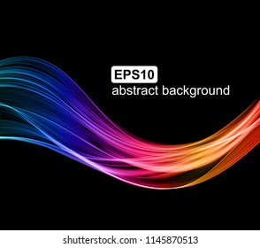 Abstract light wave futuristic background. Modern colorful flow. Art design for vector illustration.
