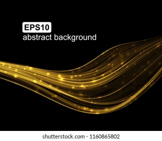 Abstract light wave futuristic background. Vector illustration.
