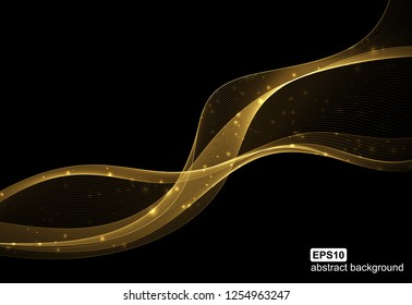 Abstract light wave futuristic background. Vector illustration.