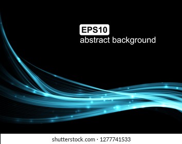 Abstract light wave futuristic background. Vector illustration.