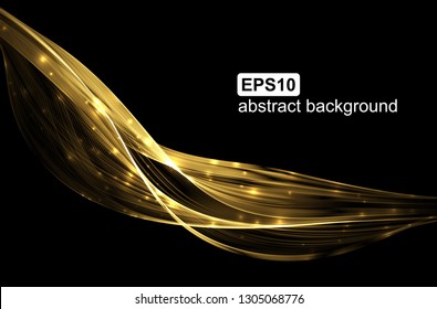 Abstract light wave futuristic background. Vector illustration.