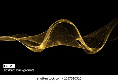 Abstract light wave futuristic background. Vector illustration.