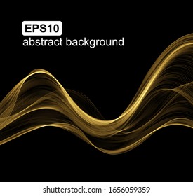 Borde futurista de la onda ligera abstracta. Ilustración vectorial.