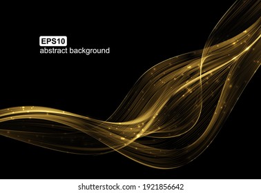 Abstract light wave futuristic background. Vector illustration.